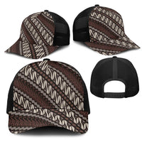 Yogyakarta Parang Batik Motifs Mesh Trucker Cap Indonesian Traditional Pattern LT01 - Polynesian Pride