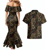 Batik Sekar Jagad Couples Matching Mermaid Dress and Hawaiian Shirt Indonesian Traditional Pattern LT01 - Polynesian Pride
