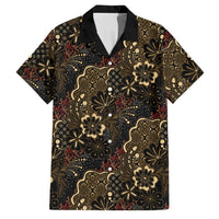 Batik Sekar Jagad Family Matching Mermaid Dress and Hawaiian Shirt Indonesian Traditional Pattern LT01 Dad's Shirt - Short Sleeve Black - Polynesian Pride