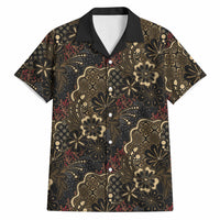 Batik Sekar Jagad Hawaiian Shirt Indonesian Traditional Pattern LT01 Black - Polynesian Pride