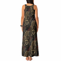 Batik Sekar Jagad Tank Maxi Dress Indonesian Traditional Pattern LT01 - Polynesian Pride