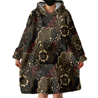 Batik Sekar Jagad Wearable Blanket Hoodie Indonesian Traditional Pattern