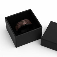 Bula Fiji Masi Spinner Ring Fijian Tapa Vintage Dark Brown Version LT01 - Polynesian Pride