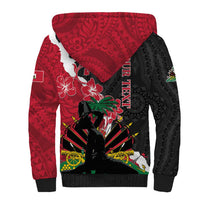 Personalised Ayiti Neg Marron Sherpa Hoodie Dashiki Mix Polynesian Pattern