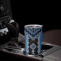 Blue Niho Taniwha Mix Poutama Tumbler Cup Unique Taniko Aotearoa