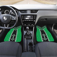Green Niho Taniwha Mix Poutama Car Mats Unique Taniko Aotearoa
