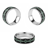 Green Niho Taniwha Mix Poutama Classic Ring Unique Taniko Aotearoa - Polynesian Pride