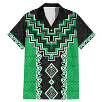 Green Niho Taniwha Mix Poutama Family Matching Mermaid Dress and Hawaiian Shirt Unique Taniko Aotearoa