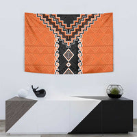 Orange Niho Taniwha Mix Poutama Tapestry Unique Taniko Aotearoa LT01 - Polynesian Pride