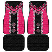 Pink Niho Taniwha Mix Poutama Car Mats Unique Taniko Aotearoa