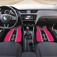 Pink Niho Taniwha Mix Poutama Car Mats Unique Taniko Aotearoa