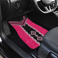 Pink Niho Taniwha Mix Poutama Car Mats Unique Taniko Aotearoa