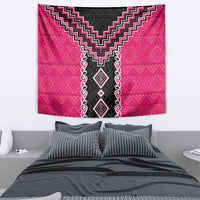 Pink Niho Taniwha Mix Poutama Tapestry Unique Taniko Aotearoa