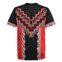 Red Niho Taniwha Mix Poutama Rugby Jersey Unique Taniko Aotearoa