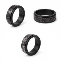 Aotearoa Brown Taniko Pattern Special Spinner Ring - Polynesian Pride