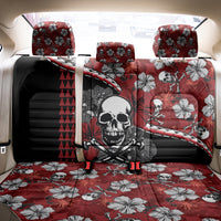 Hawaii Halloween Back Car Seat Cover Hibiscus Skull Kakau Pattern