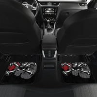 Hawaii Halloween Car Mats Hibiscus Skull Kakau Pattern LT01 - Polynesian Pride