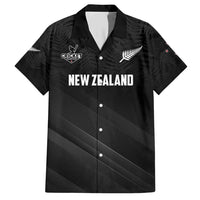 Custom New Zealand Cricket Family Matching Short Sleeve Bodycon Dress and Hawaiian Shirt Aotearoa Black Cap Come On