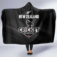 New Zealand Cricket Hooded Blanket Aotearoa Black Cap Come On LT01 One Size Black - Polynesian Pride
