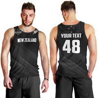 Custom New Zealand Cricket Men Tank Top Aotearoa Black Cap Come On LT01 - Polynesian Pride
