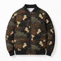 Javanese Batik Semen Bomber Puffer Jacket Indonesian Traditional Pattern