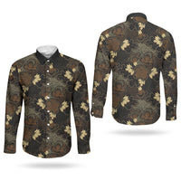 Javanese Batik Semen Couples Matching Tank Maxi Dress and Long Sleeve Button Shirt Indonesian Traditional Pattern LT01 - Polynesian Pride