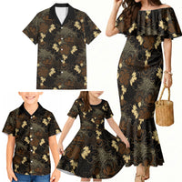 Javanese Batik Semen Family Matching Mermaid Dress and Hawaiian Shirt Indonesian Traditional Pattern LT01 - Polynesian Pride