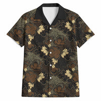 Javanese Batik Semen Hawaiian Shirt Indonesian Traditional Pattern LT01 Black - Polynesian Pride
