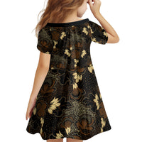 Javanese Batik Semen Kid Short Sleeve Dress Indonesian Traditional Pattern LT01 - Polynesian Pride