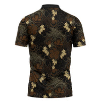 Javanese Batik Semen Zipper Polo Shirt Indonesian Traditional Pattern LT01 - Polynesian Pride