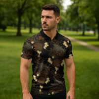 Javanese Batik Semen Zipper Polo Shirt Indonesian Traditional Pattern LT01 - Polynesian Pride