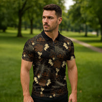 Javanese Batik Semen Zipper Polo Shirt Indonesian Traditional Pattern LT01 - Polynesian Pride