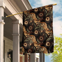 Batik Pedalaman Semen Lereng Style Garden Flag Indonesian Traditional Pattern LT01 House Flag Black - Polynesian Pride