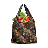 Batik Pedalaman Semen Lereng Style Grocery Bag Indonesian Traditional Pattern LT01 1-pack One Size Black - Polynesian Pride