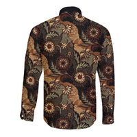 Batik Pedalaman Semen Lereng Style Long Sleeve Button Shirt Indonesian Traditional Pattern LT01 - Polynesian Pride