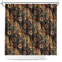 Batik Pedalaman Semen Lereng Style Shower Curtain Indonesian Traditional Pattern