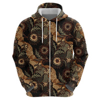 Batik Pedalaman Semen Lereng Style Zip Hoodie Indonesian Traditional Pattern LT01 - Polynesian Pride