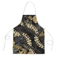 Gold Tropical Leaves Hawaii Mikioi Lei Apron Luxury Stylized LT01 Gold - Polynesian Pride