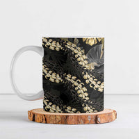 Gold Tropical Leaves Hawaii Mikioi Lei Ceramic Mug Luxury Stylized LT01 Gold - Polynesian Pride
