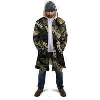 Gold Tropical Leaves Hawaii Mikioi Lei Cloak Luxury Stylized LT01 - Polynesian Pride