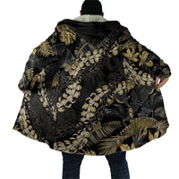 Gold Tropical Leaves Hawaii Mikioi Lei Cloak Luxury Stylized LT01 - Polynesian Pride