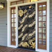 Gold Tropical Leaves Hawaii Mikioi Lei Door Cover Luxury Stylized LT01 - Polynesian Pride