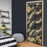 Gold Tropical Leaves Hawaii Mikioi Lei Door Cover Luxury Stylized LT01 - Polynesian Pride