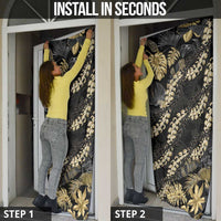 Gold Tropical Leaves Hawaii Mikioi Lei Door Cover Luxury Stylized LT01 - Polynesian Pride