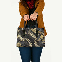 Gold Tropical Leaves Hawaii Mikioi Lei Leather Bag Luxury Stylized LT01 - Polynesian Pride