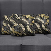 Gold Tropical Leaves Hawaii Mikioi Lei Pillow Cover Luxury Stylized LT01 - Polynesian Pride