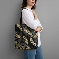 Gold Tropical Leaves Hawaii Mikioi Lei Tote Bag Luxury Stylized LT01 - Polynesian Pride