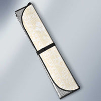 Beige Hawaii Lei Seashells Starfish Auto Sun Shade Sandy Sylized - Polynesian Pride