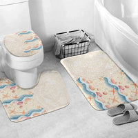 Beige Hawaii Lei Seashells Starfish Bathroom Set Sandy Sylized - Polynesian Pride