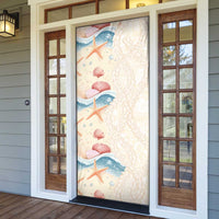 Beige Hawaii Lei Seashells Starfish Door Cover Sandy Sylized - Polynesian Pride